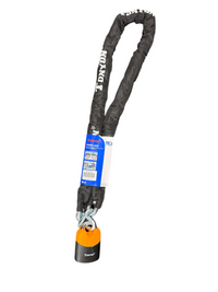מנעול שרשרת TONYON 10x1500 מ״מ עם ציפוי בד ומנעול שחור-כתום – כולל 3 מפתחות”
